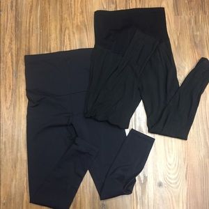 2 pair of Maternity Black Leggings - Size XL